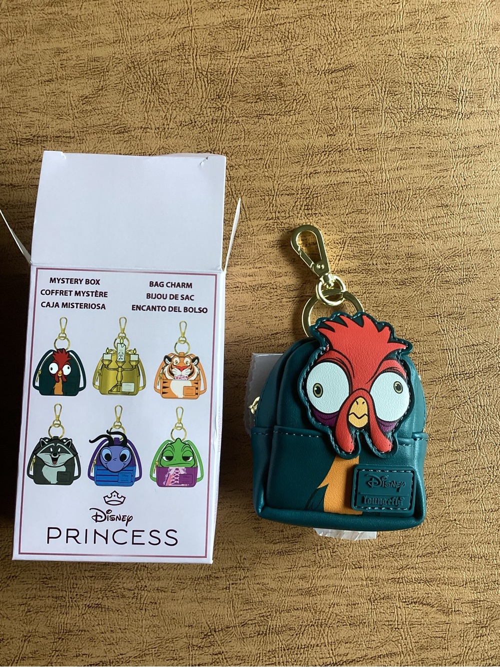 Disney Hei Hei Teal and Red Mini Backpack Bag Charm Keychain